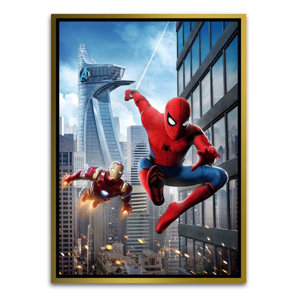 Spider man 18 Gold Canvas frame acrylic canvas Frames