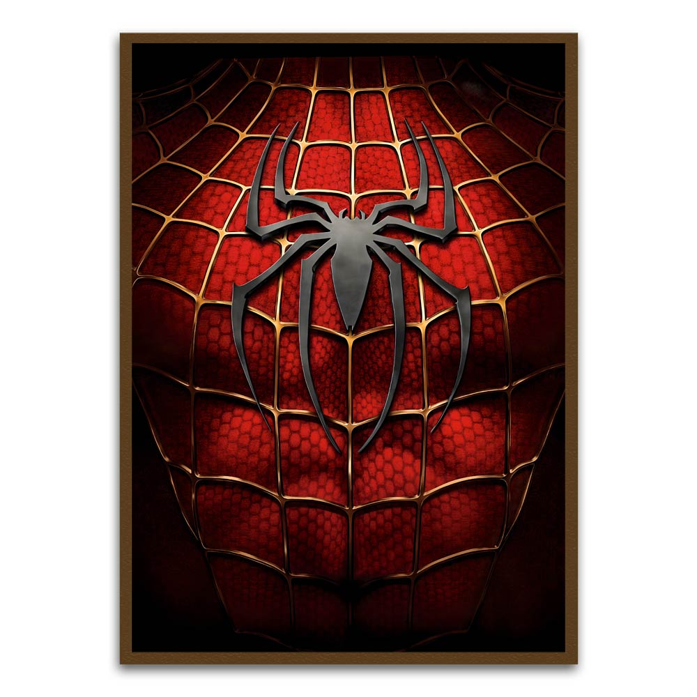 Spider man 17 Brown Printed frame acrylic canvas Frames