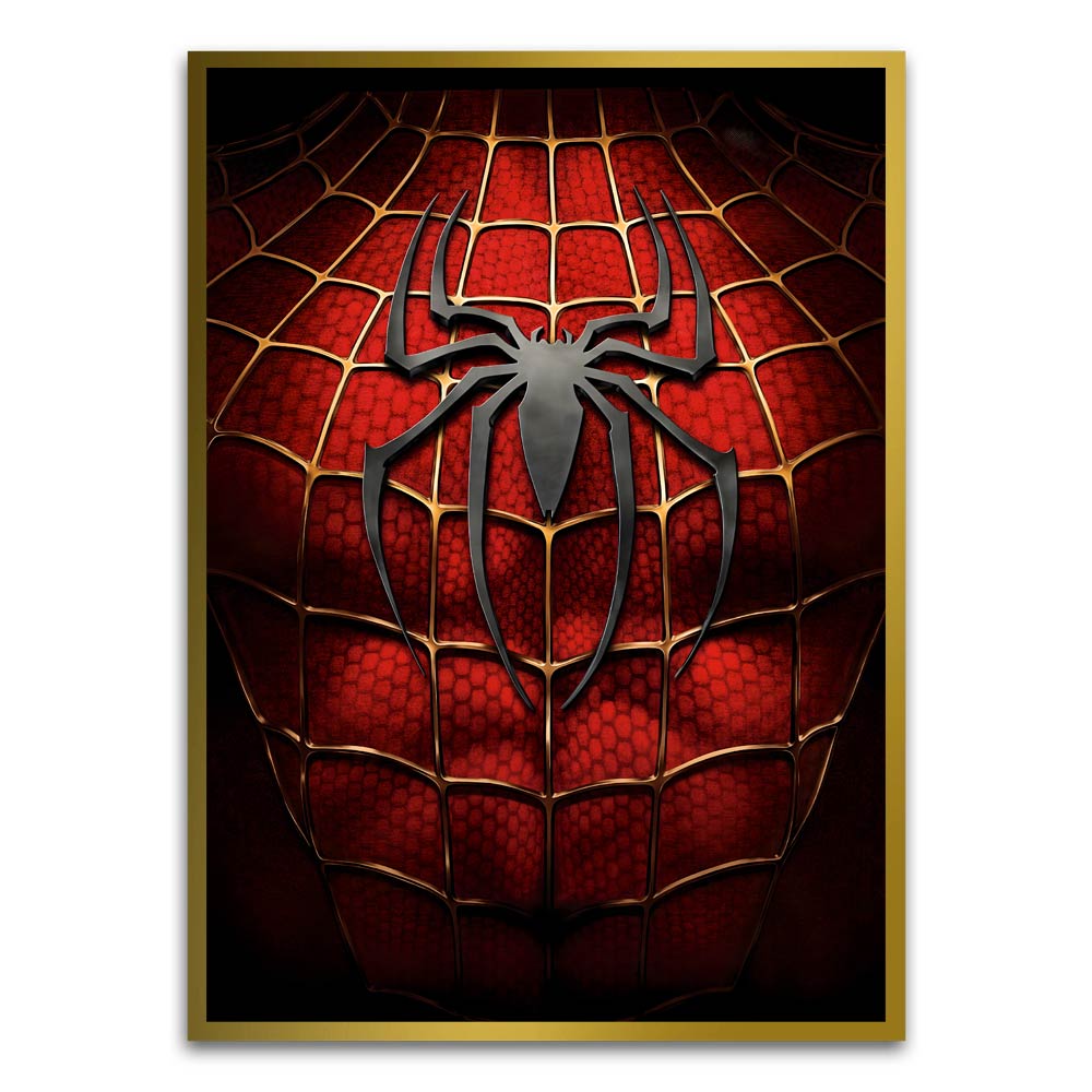 Spider man 17 Gold Printed frame acrylic canvas Frames