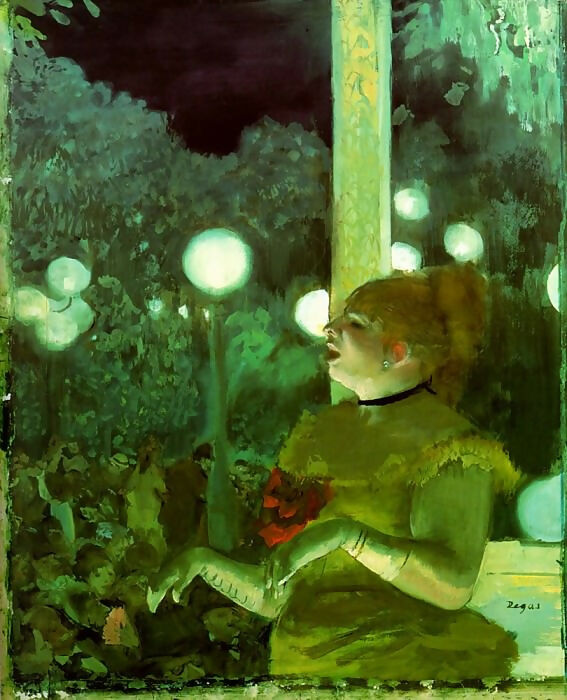 Edgar Degas – In the Café Chantant, Dog's Song 50X40 Canvas