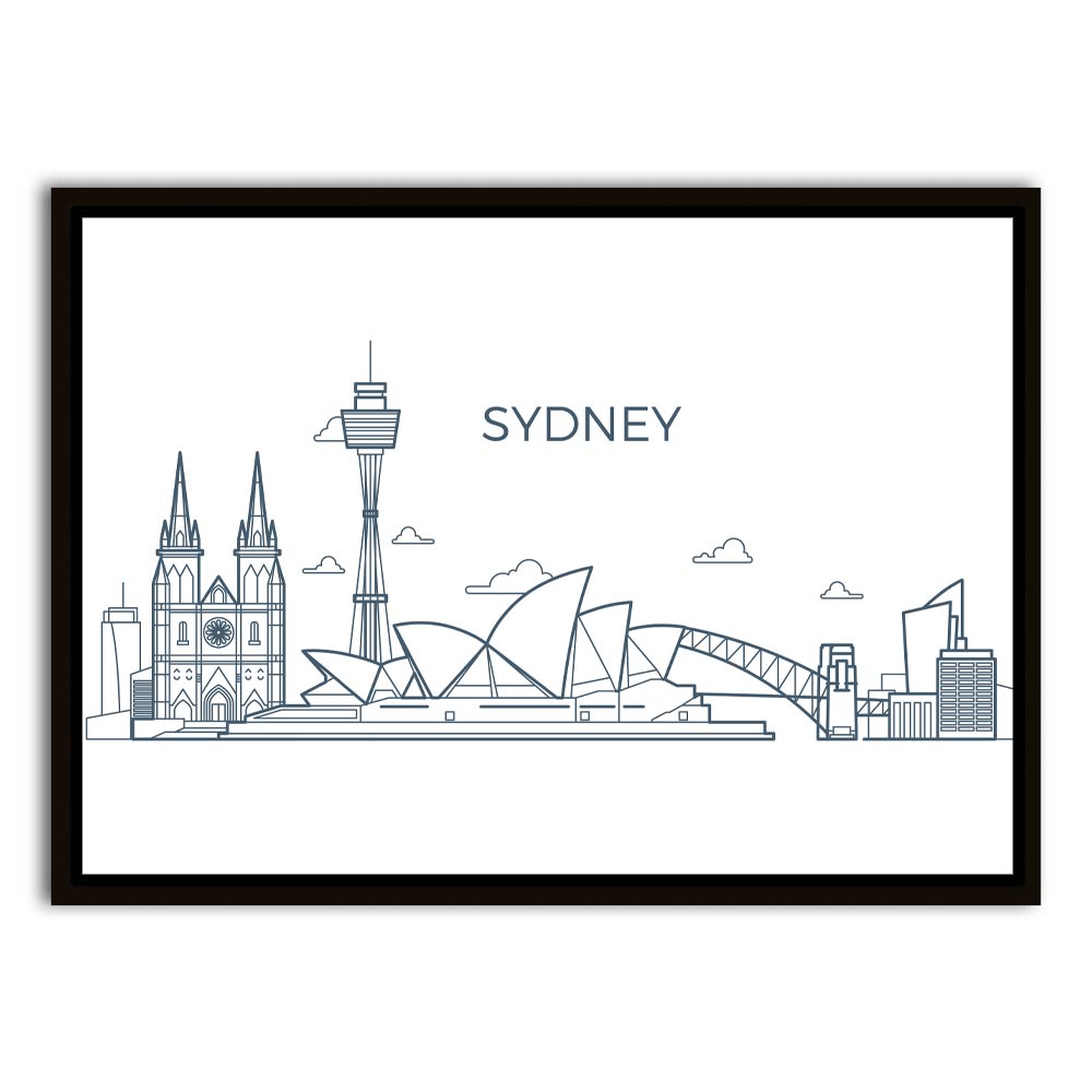 Sydney Black Canvas frame acrylic canvas Frames