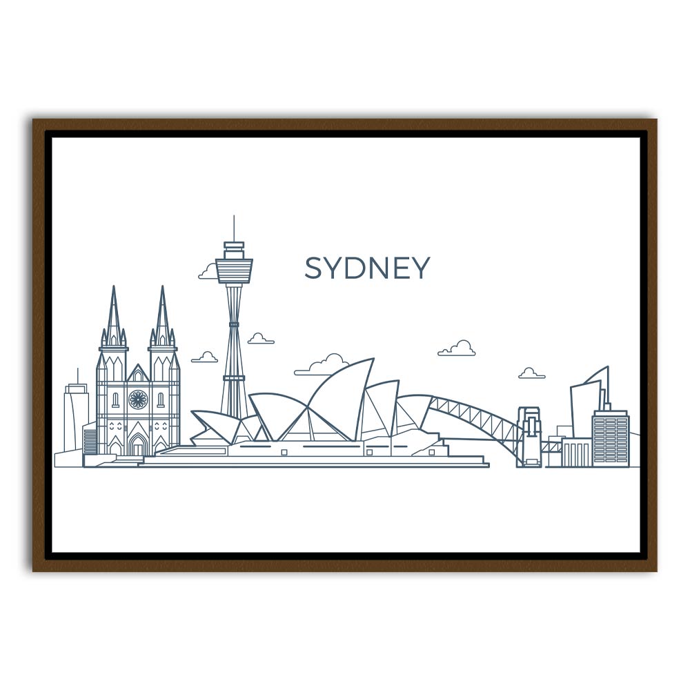 Sydney Brown Canvas frame acrylic canvas Frames