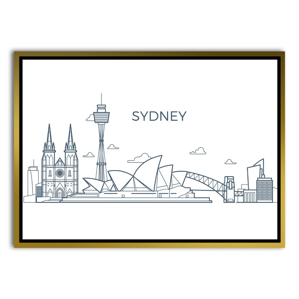 Sydney Gold Canvas frame acrylic canvas Frames