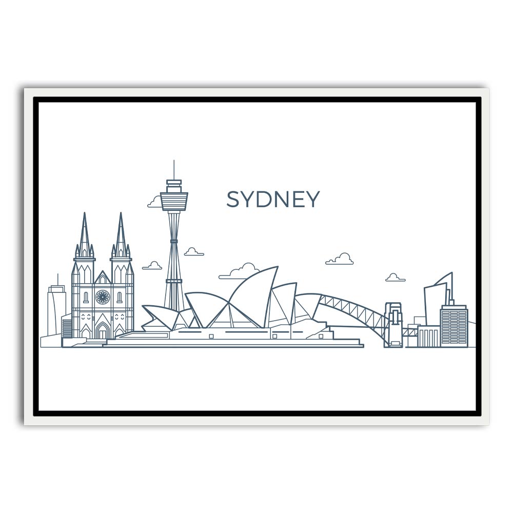 Sydney White Canvas frame acrylic canvas Frames