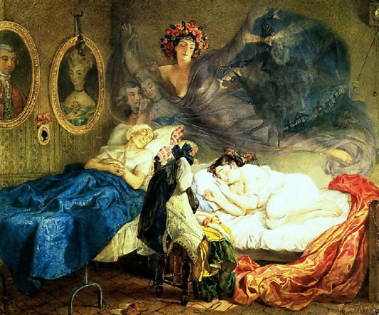 KarlPavlovichBryullov–DreamofGrandmotherandGranddaughter.1829 50X40 Canvas