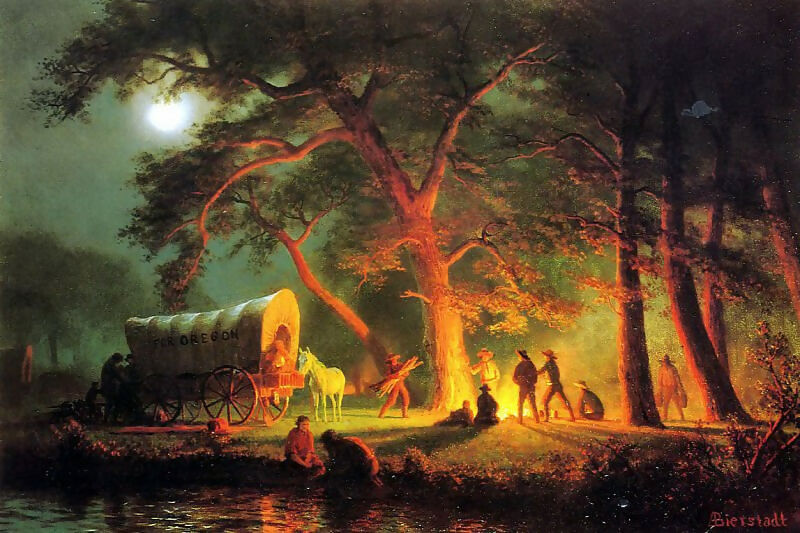 Albert Bierstadt - Oregon Park 50X69 Canvas