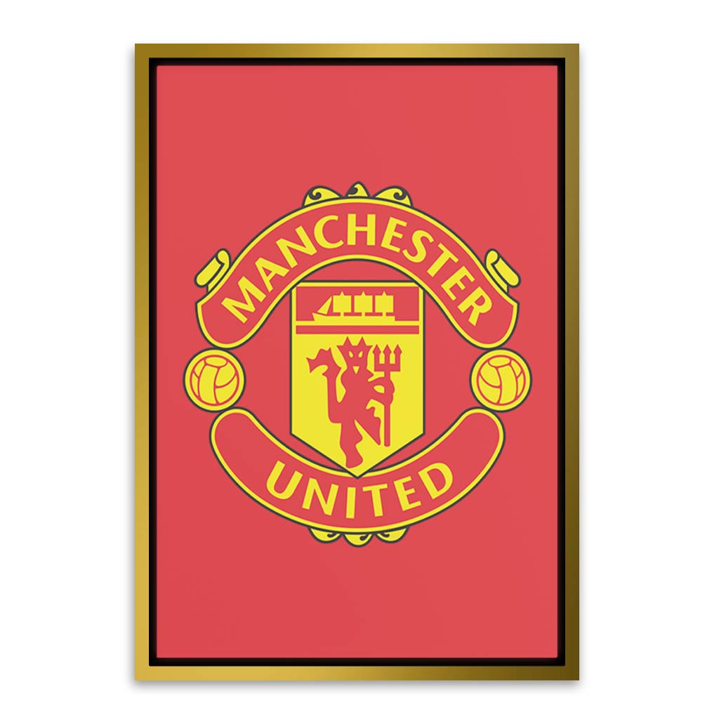 Manchester United Gold Canvas frame acrylic canvas Frames