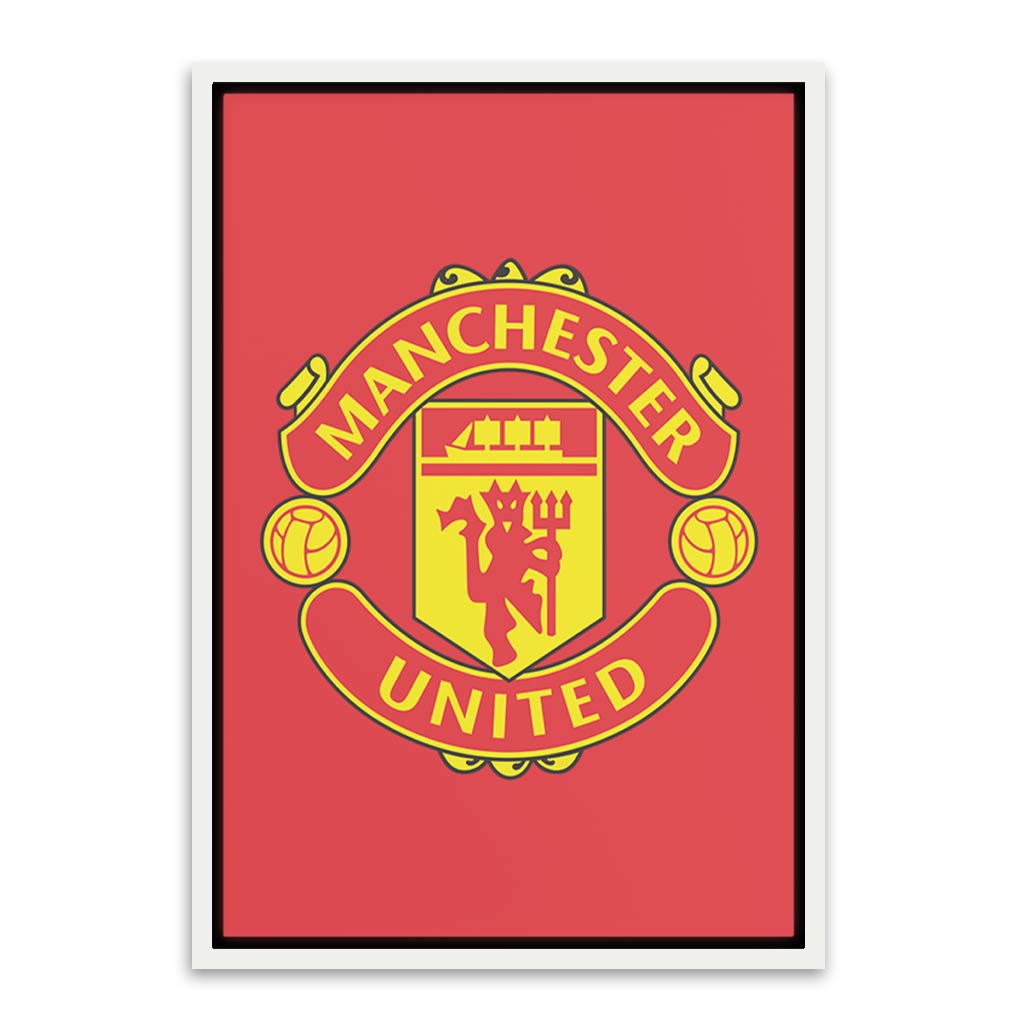 Manchester United White Canvas frame acrylic canvas Frames