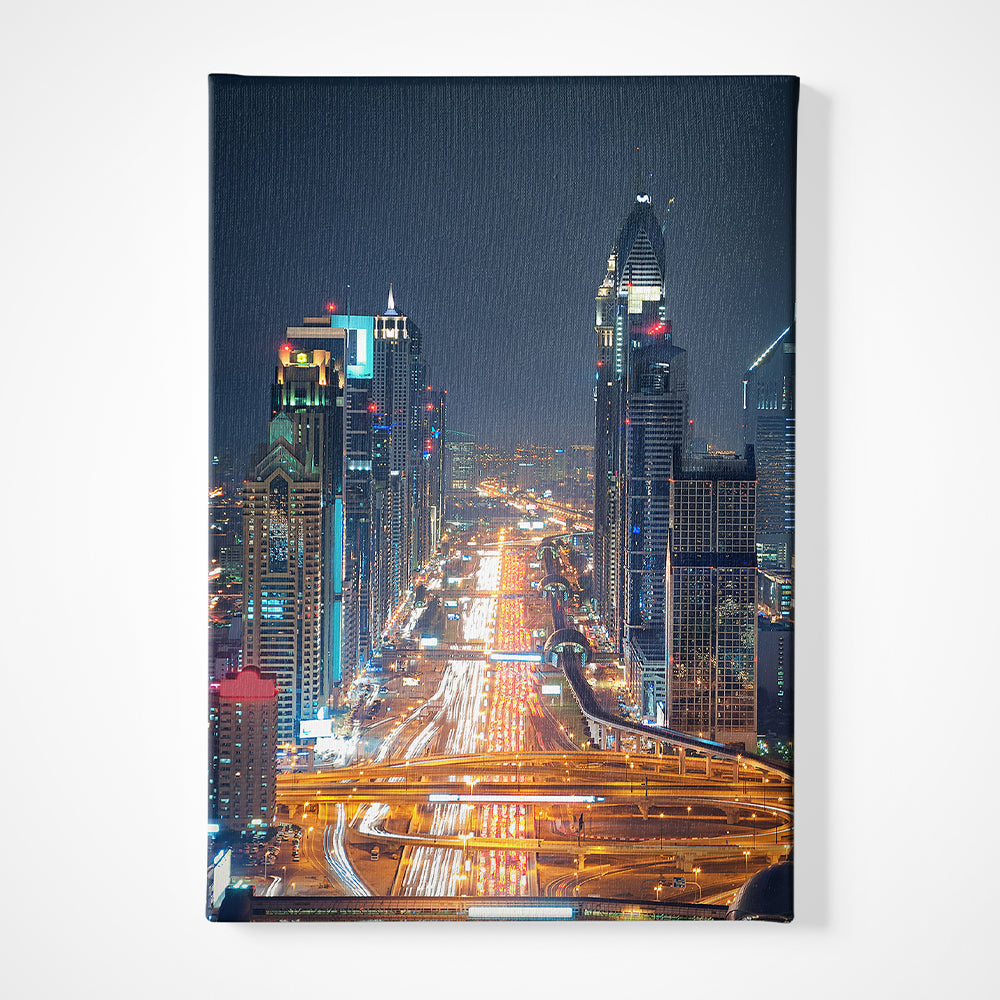 Shaikh Zayed Road Canvas acrylic canvas Frames