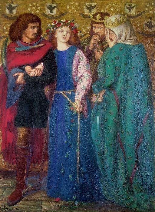 Dante Gabriel Rossetti - Horatio Learns of Ophelia's Madness 50X40 Canvas