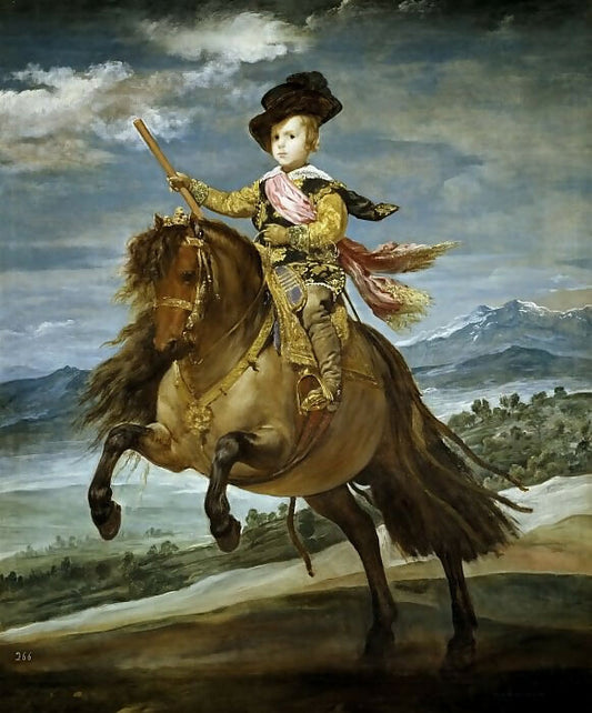 Diego Rodriguez de Silva y Velazquez – Equestrian Portrait of Infante Baltasar Carlos 50X40 Canvas
