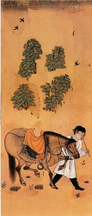 Chinese Artists of the Middle Ages (佚名 - 侍马图) – Unknown 50X40 Canvas