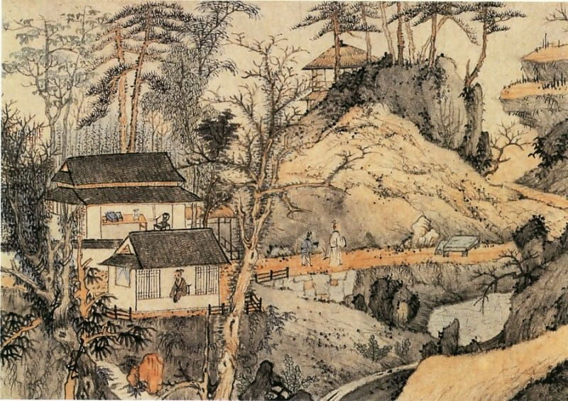 Chinese Artists of the Middle Ages (弘仁 - 疏泉洗研图) – Hongin 50X46 Canvas