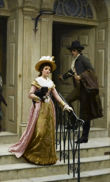 Edmund Blair Leighton – My Neighbour (My Neighbour) 140x187 Canvas