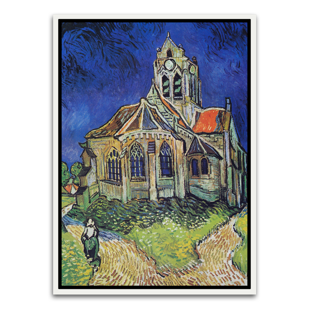 The Church at Auvers White Canvas frame acrylic canvas Frames