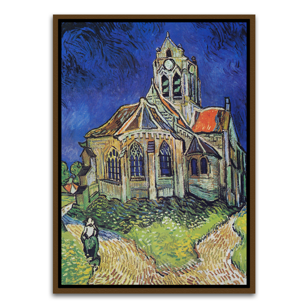 The Church at Auvers Brown Canvas frame acrylic canvas Frames