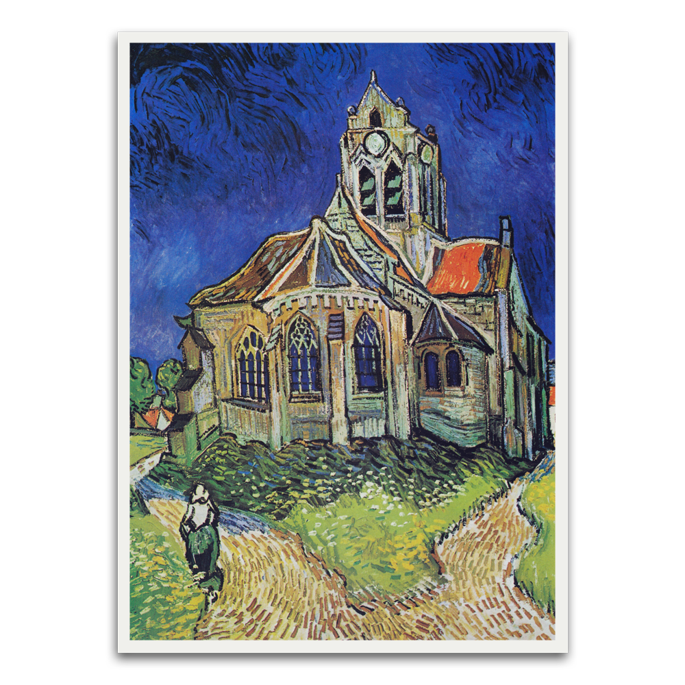 The Church at Auvers White Printed frame acrylic canvas Frames