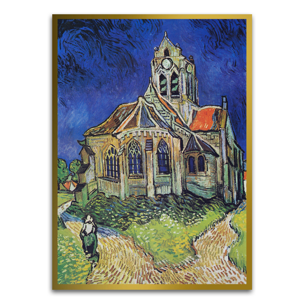 The Church at Auvers Gold Printed frame acrylic canvas Frames