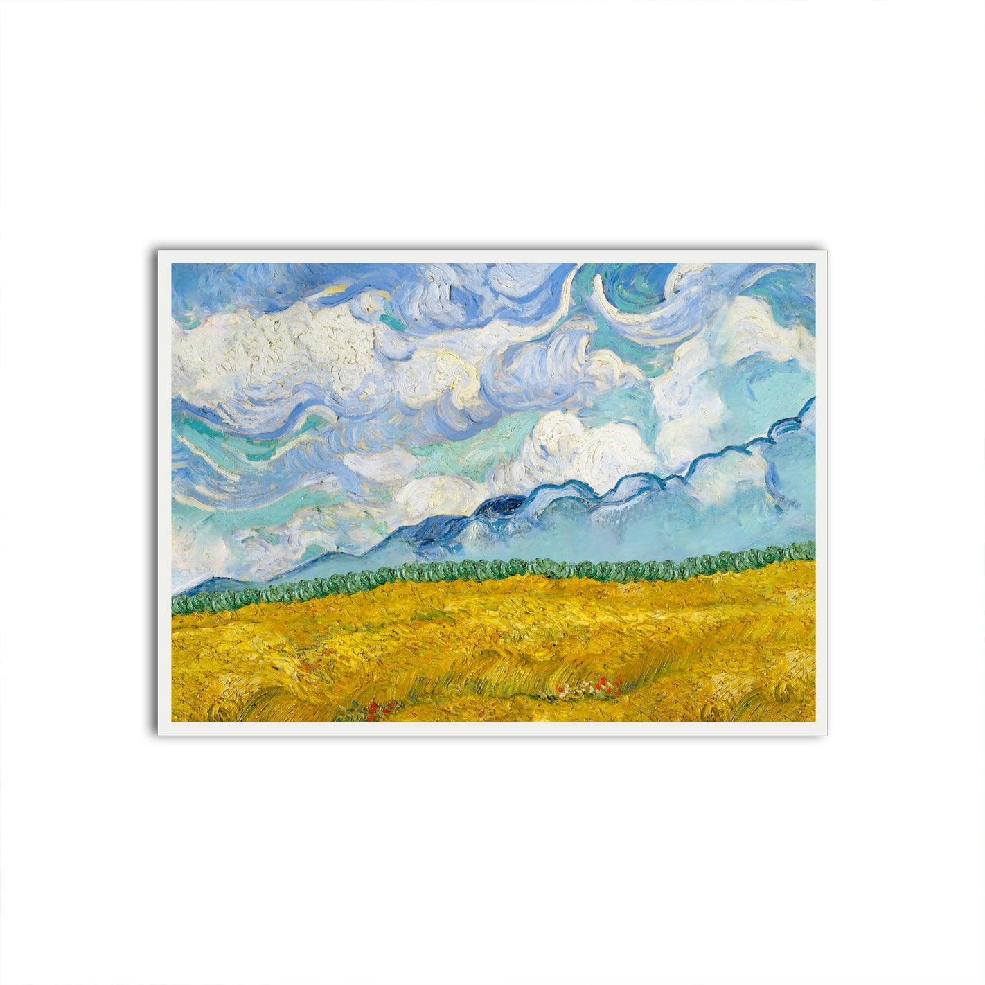 Whirling Clouds White Printed frame acrylic canvas Frames