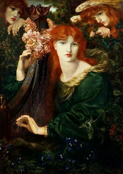 Dante Gabriel Rossetti – Crowned with a Garland 50X40 Canvas