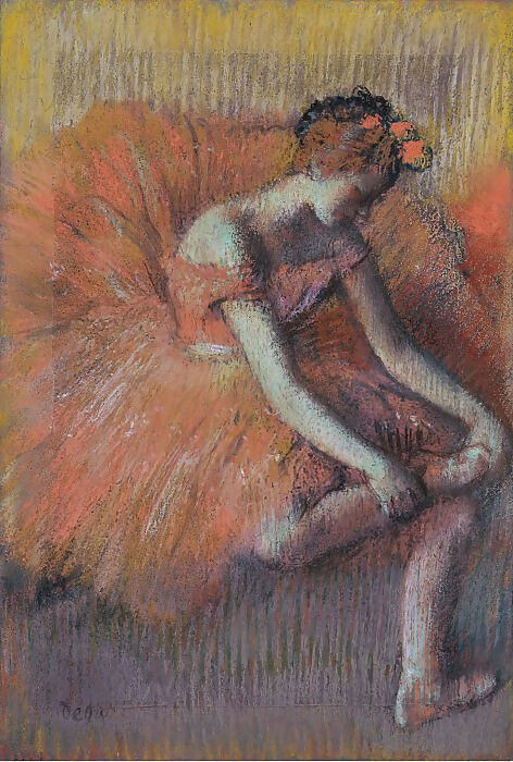 Paintings from Sotheby’s auctions – Edgar Degas - The Dancer Taking off the Sandale, 1896 50X40 Canvas
