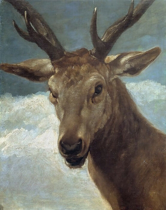 Diego Rodriguez de Silva and Velazquez – Head of a deer 50X40 Canvas