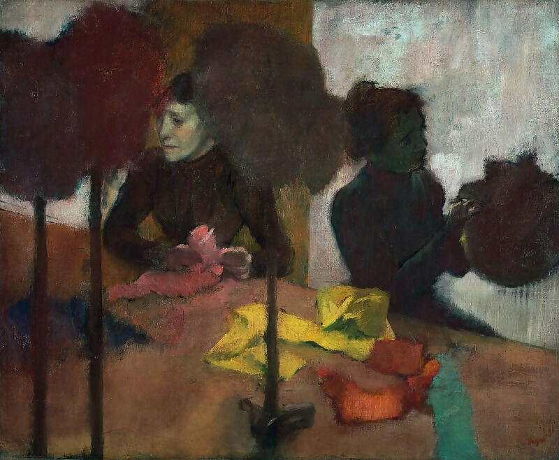 Getty Museum – Degas Edgar (Paris 1834-1917) - The milliners (60x75 cm) 1882-1905s 70x100 Canvas