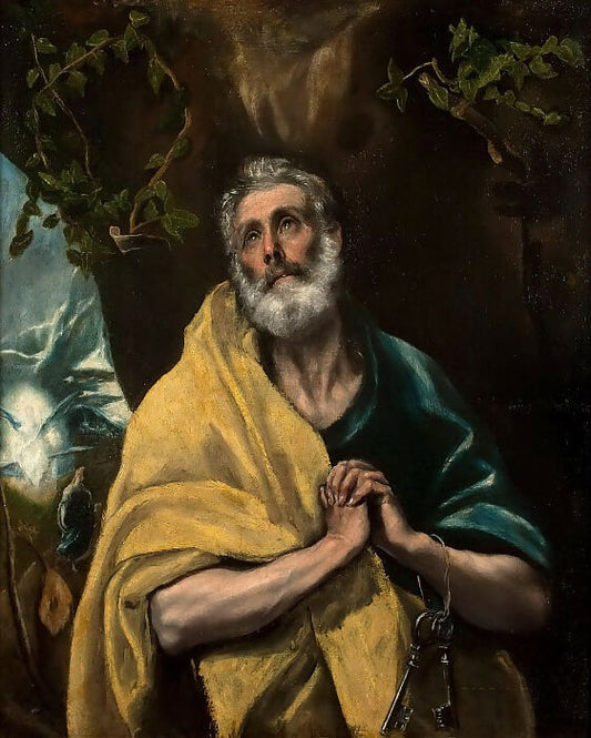 El Greco - Saint Peter in Tears 50X40 Canvas
