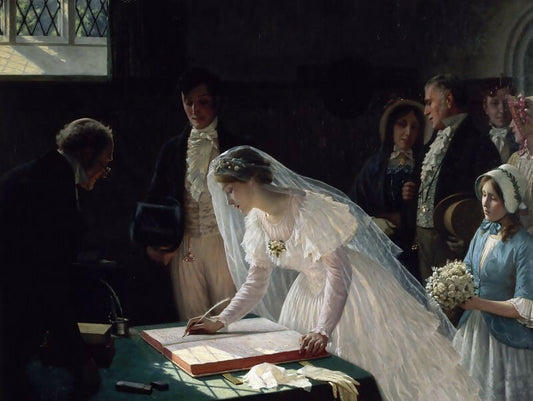 Edmund Blair Leighton – Marriage Registration 50X40 Canvas