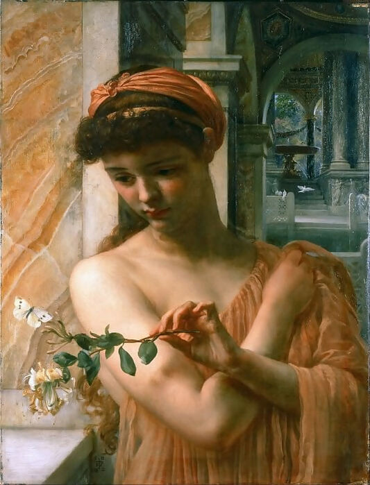 Edward John Poynter - Psyche in the Temple of Love 50X40 Canvas