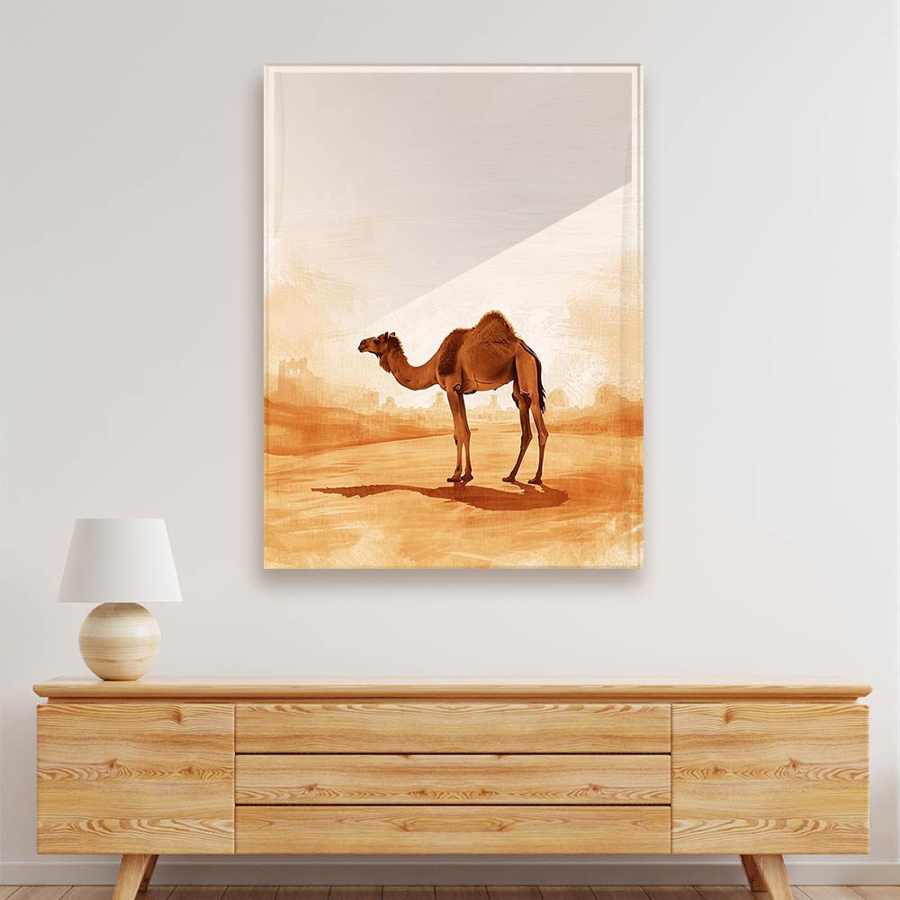 Desert camel Acrylic acrylic canvas Frames