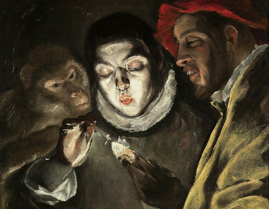 El Greco - Allegory Boy Lighting a Candle 50X40 Canvas