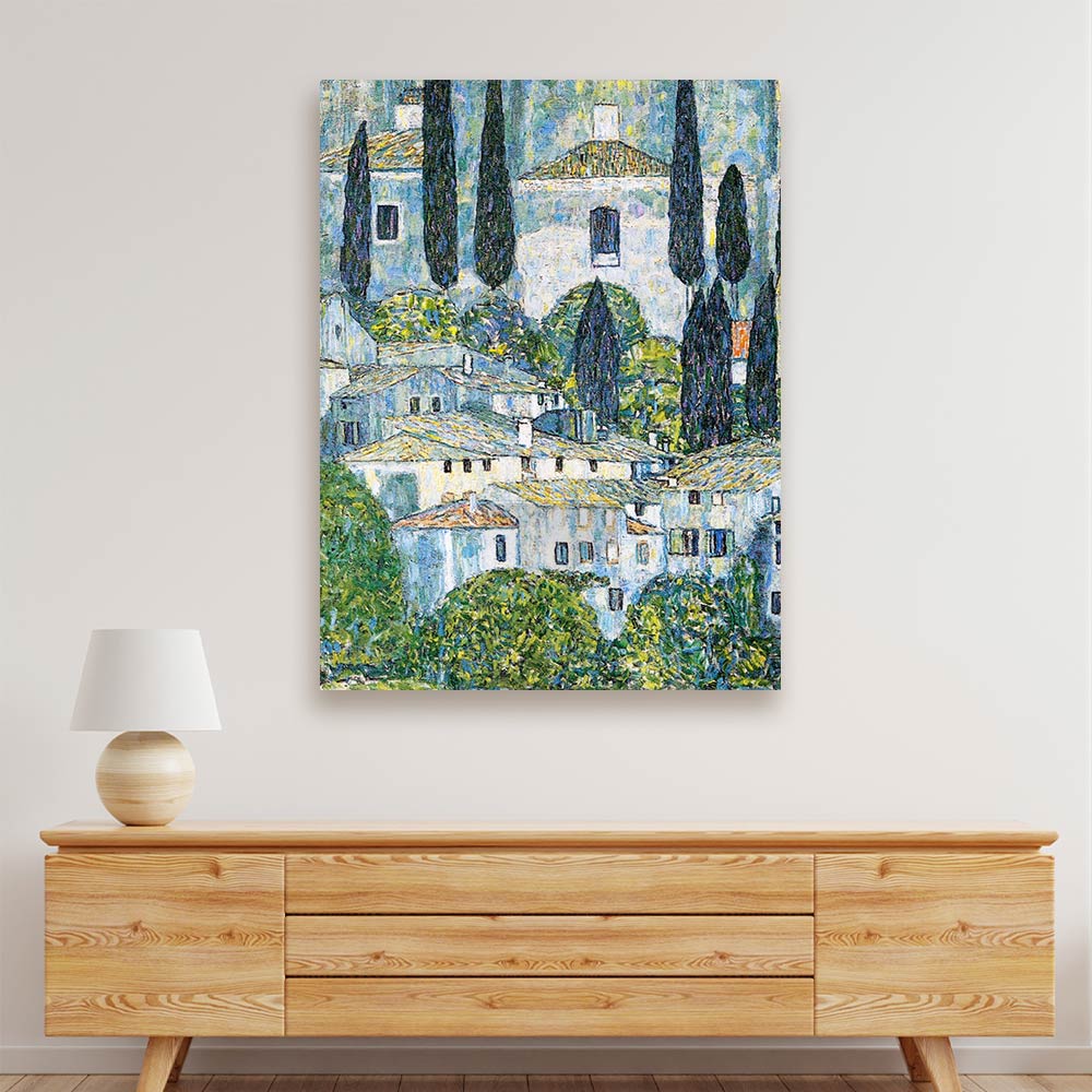 Kirche in Cassone 1913 Acrylic acrylic canvas Frames