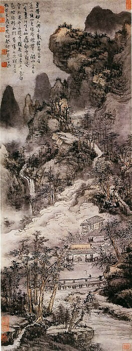 Chinese Artists of the Middle Ages (恽寿平 - 山水图) – Yun Shoupings 50X52 Canvas