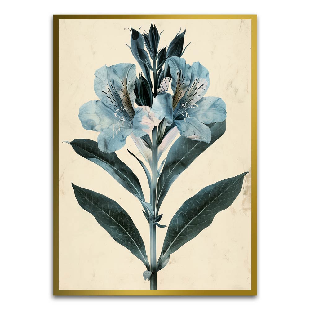 Botanical Art 4 Gold Printed frame acrylic canvas Frames