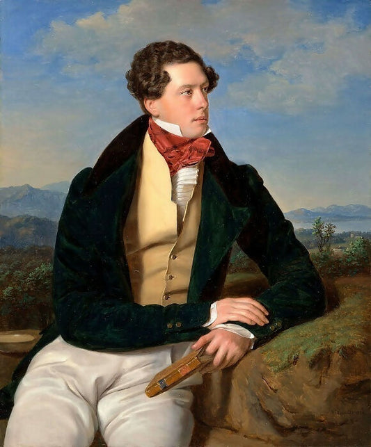 Ferdinand Georg Waldmüller Actor Maximilian Korn in a Landscape 50X40 Canvas