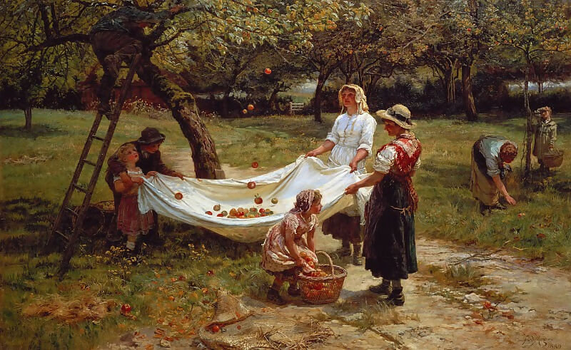 Frederick Morgan – The Apple Gatherers 90x120 Canvas