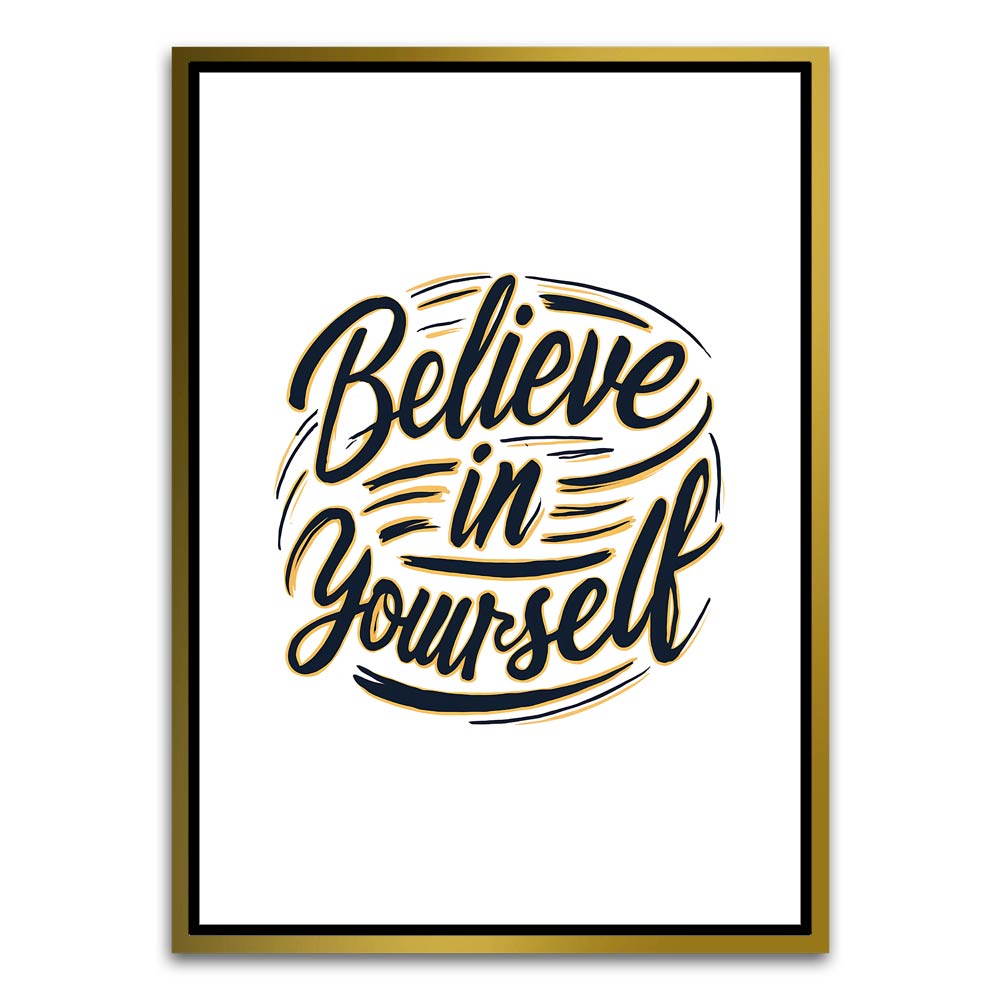 Motivation 13 Gold Canvas frame acrylic canvas Frames