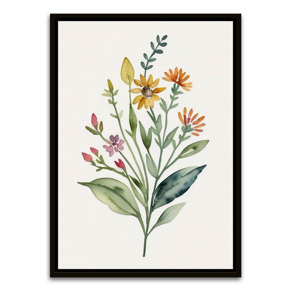 Botanical Art 7 Black Canvas frame acrylic canvas Frames