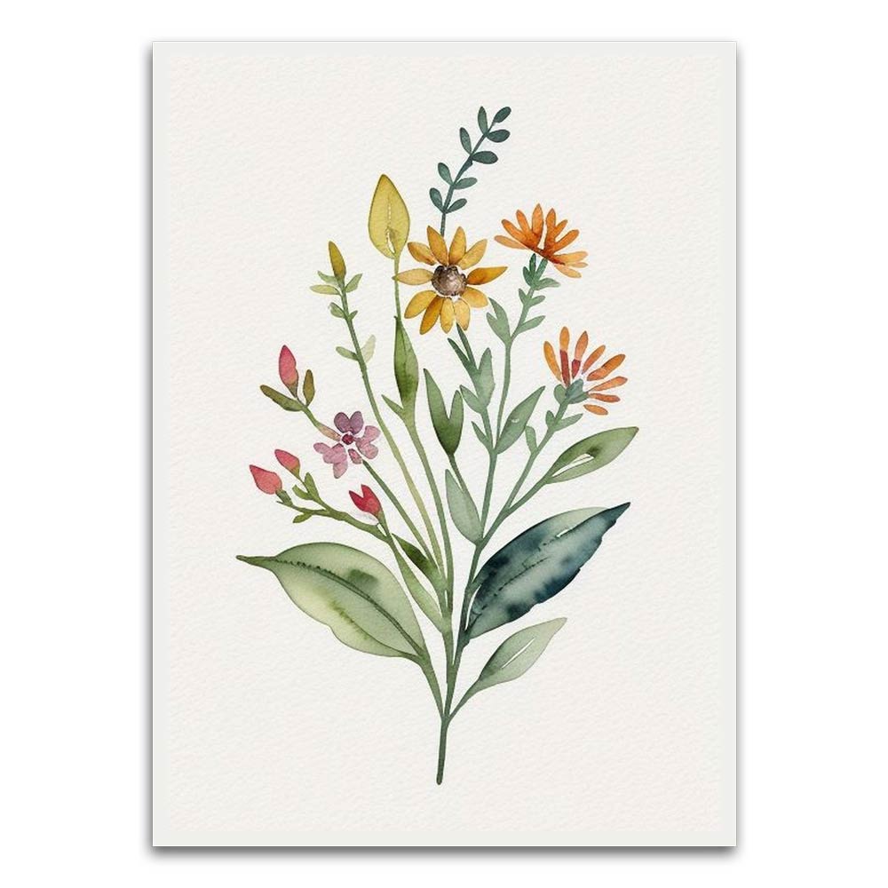 Botanical Art 7 White Printed frame acrylic canvas Frames