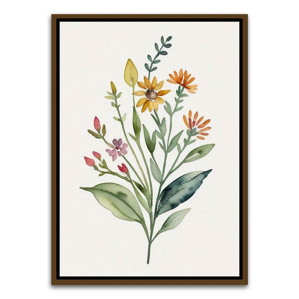 Botanical Art 7 Brown Canvas frame acrylic canvas Frames