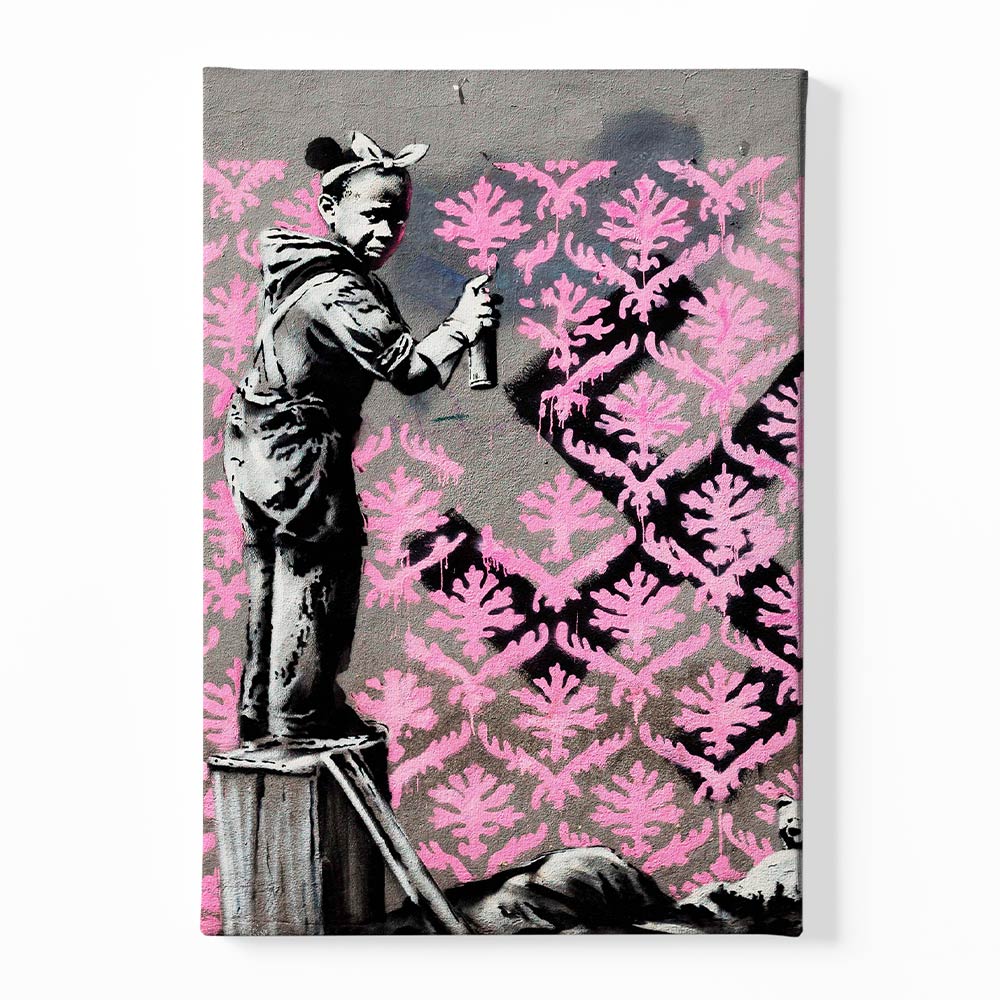 BANKSY ART 21 Canvas acrylic canvas Frames