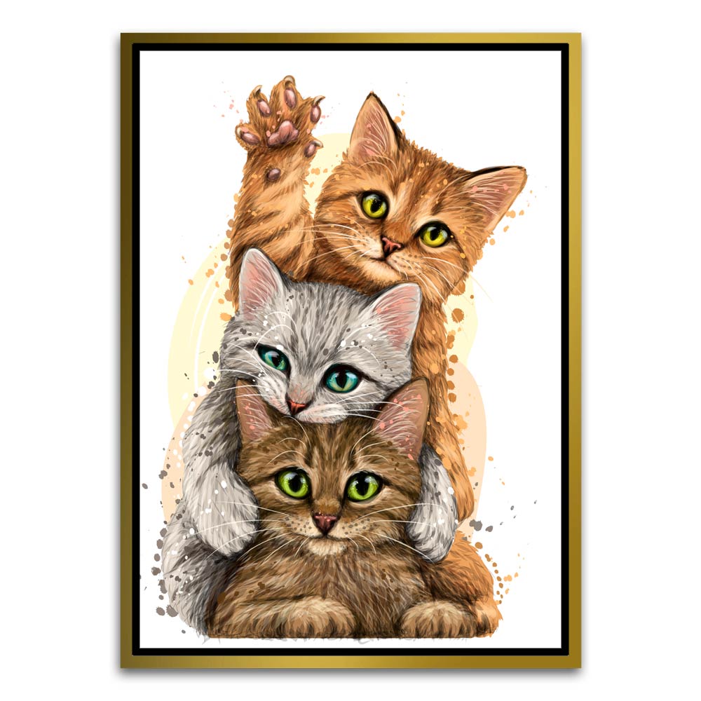 Cat Gold Canvas frame acrylic canvas Frames