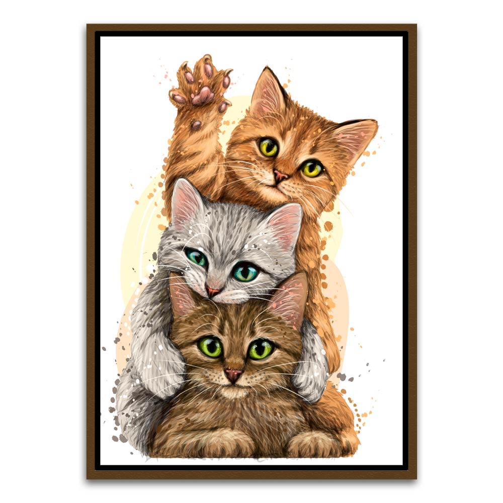 Cat Brown Canvas frame acrylic canvas Frames