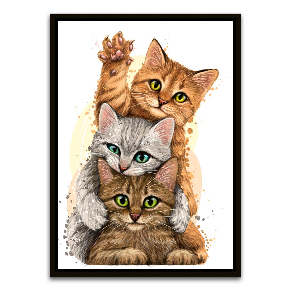 Cat Black Canvas frame acrylic canvas Frames