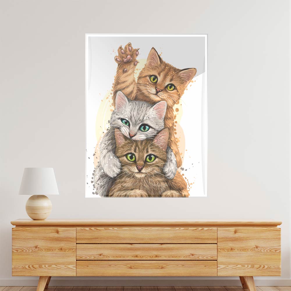 Cat Acrylic acrylic canvas Frames