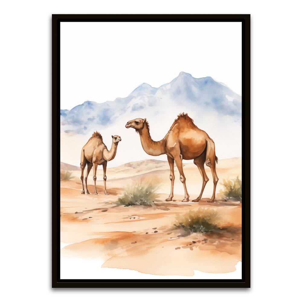 Desert Camel Black Canvas frame acrylic canvas Frames