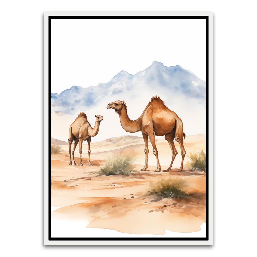 Desert Camel White Canvas frame acrylic canvas Frames