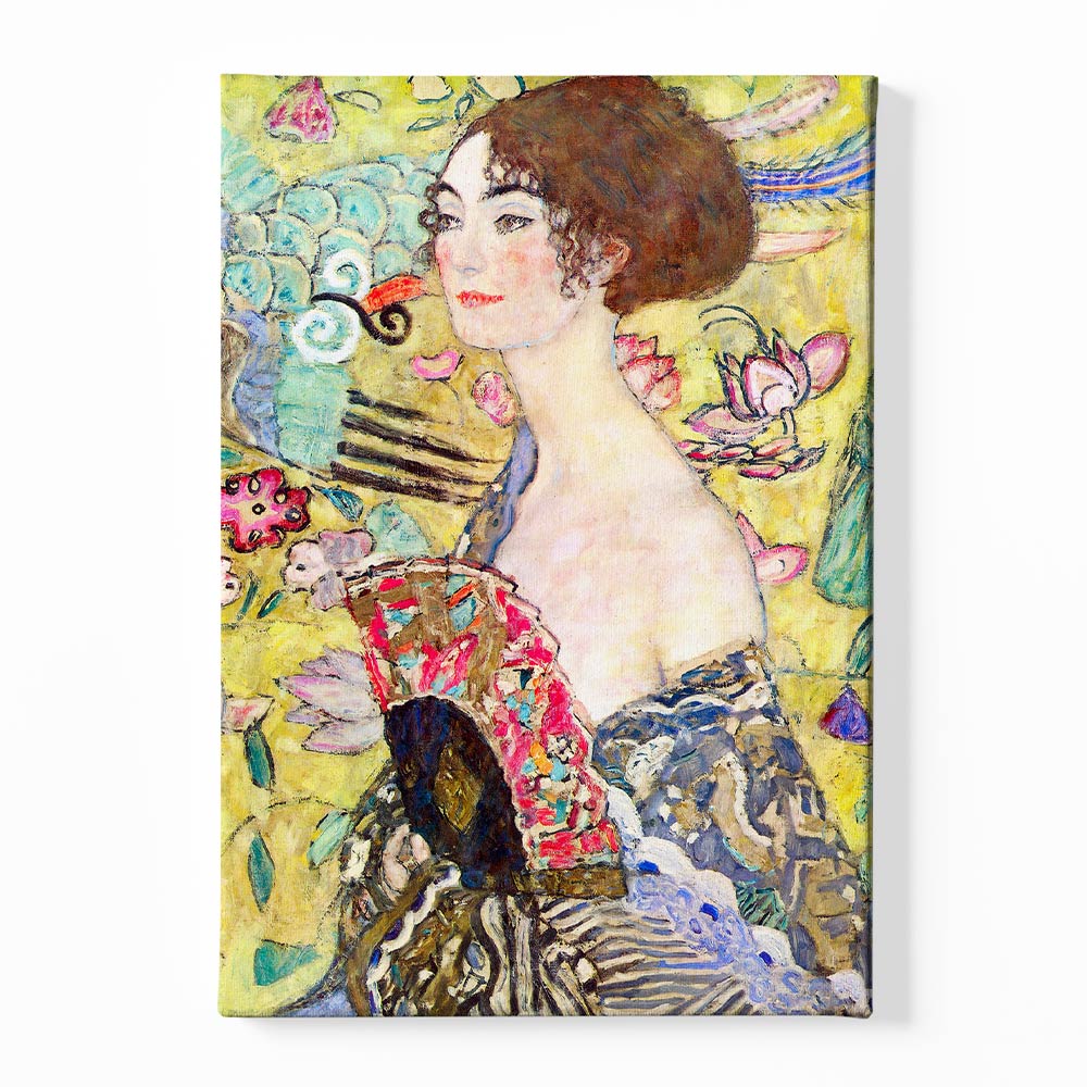 Lady with Fan Canvas acrylic canvas Frames