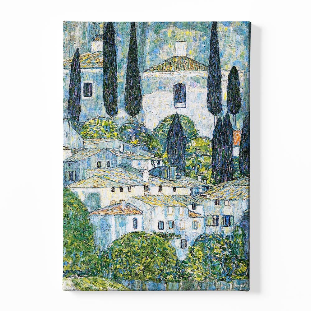 Kirche in Cassone 1913 Canvas acrylic canvas Frames